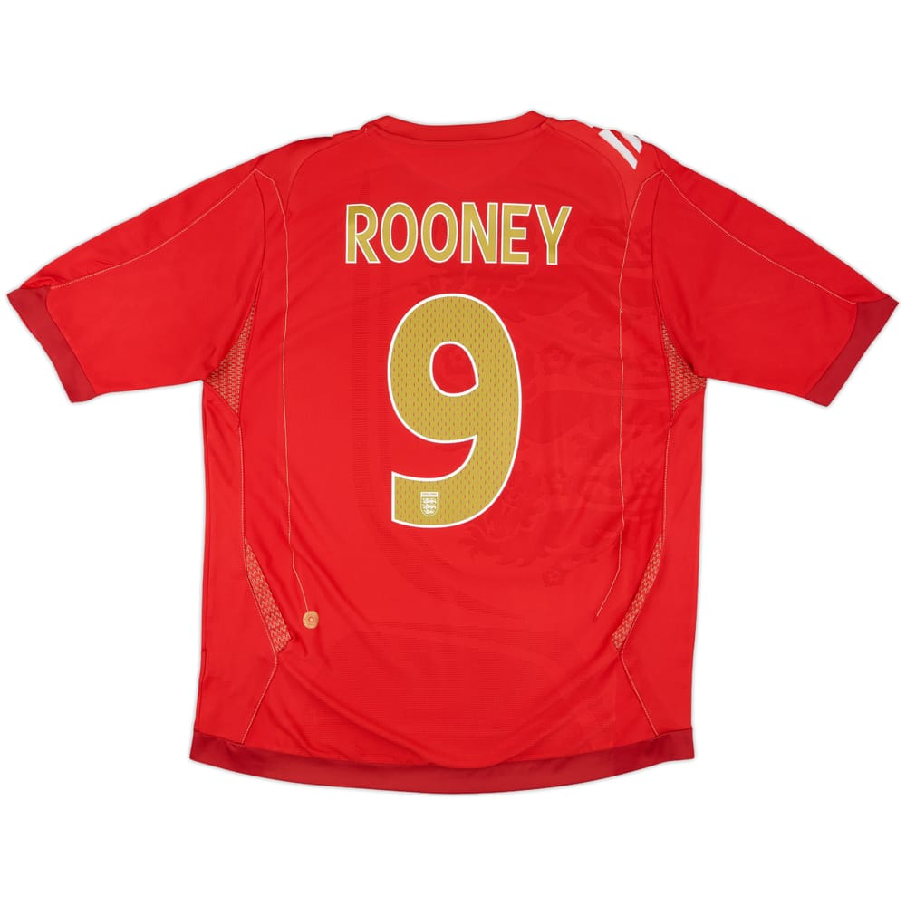 2006-08 England Away Shirt Rooney #9 - 6/10 - (L)