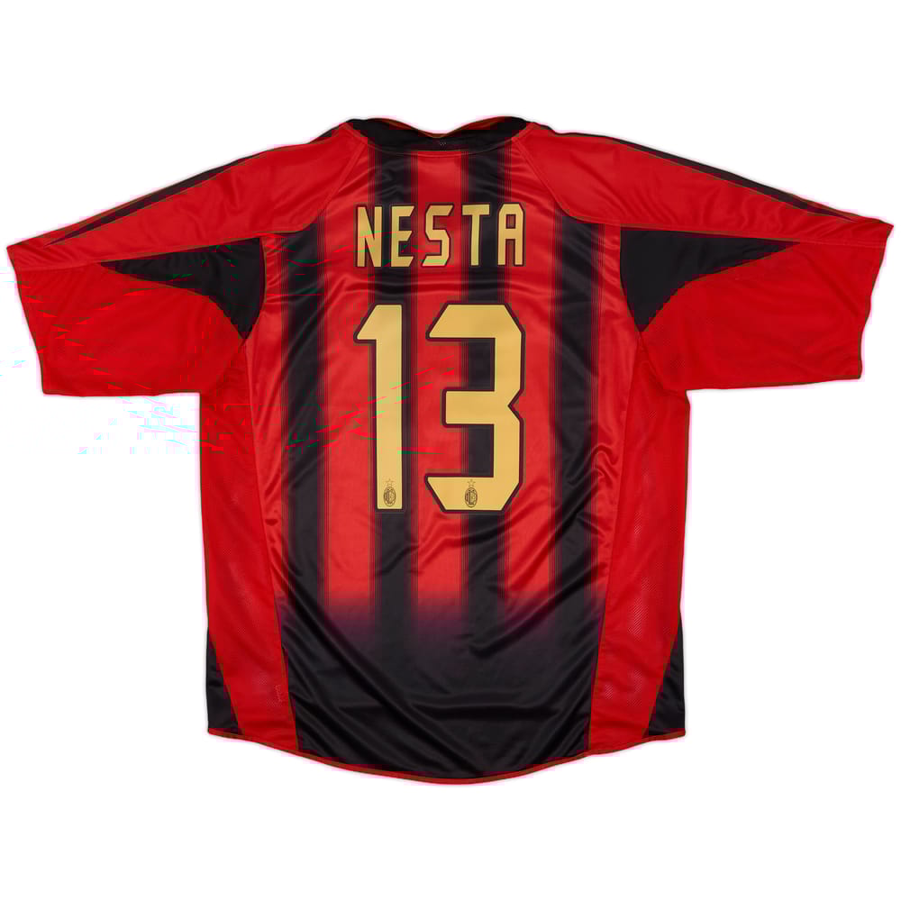 2004-05 AC Milan Home Shirt Nesta #13 - 7/10 - (L)