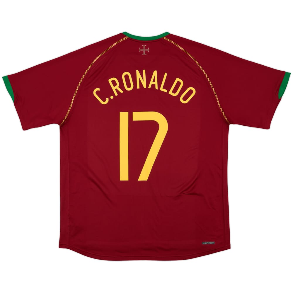 2006-08 Portugal Home Shirt C.Ronaldo #17 - 9/10 - (XL)