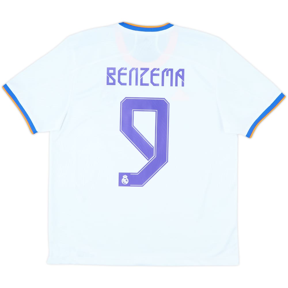 2021-22 Real Madrid Home Shirt Benzema #9 - 9/10 - (L)