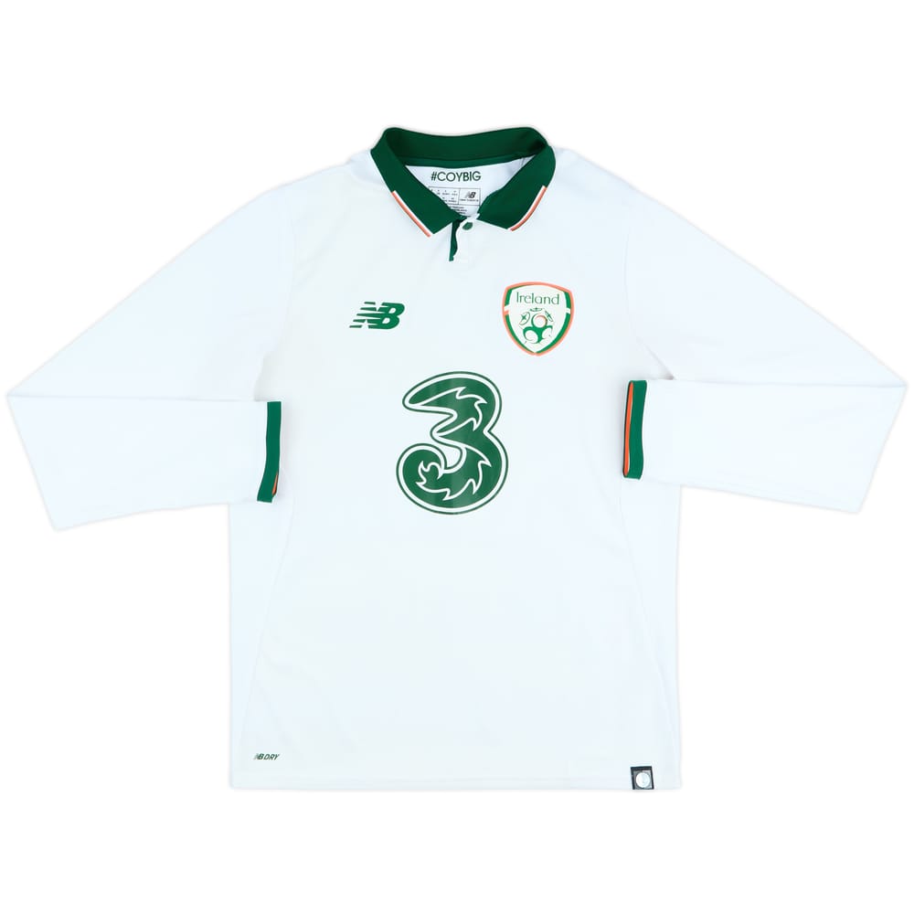 2017-18 Ireland Away L/S Shirt - 9/10 - (S)