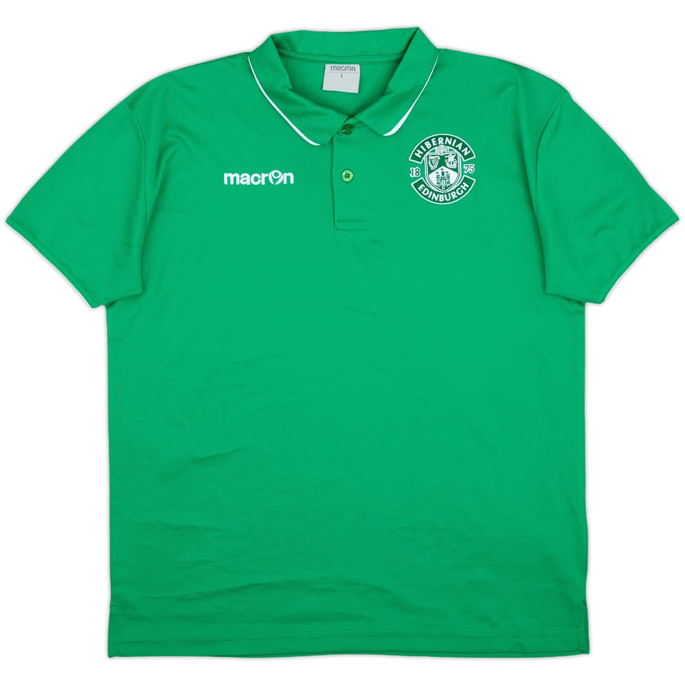 2017-18 Hibernian Macron Polo Shirt - 9/10 - (L)