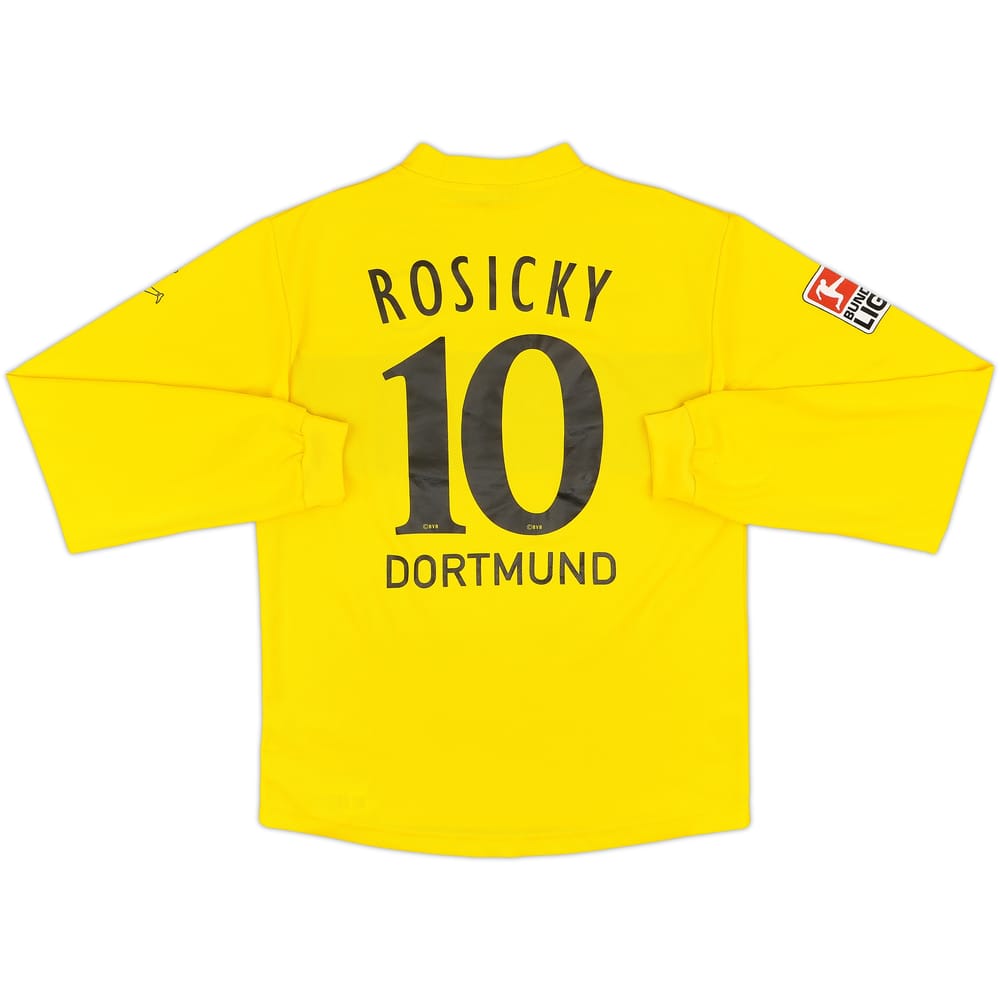2002-03 Borussia Dortmund Home L/S Shirt Rosicky #10 - 5/10 - (XL.Boys)