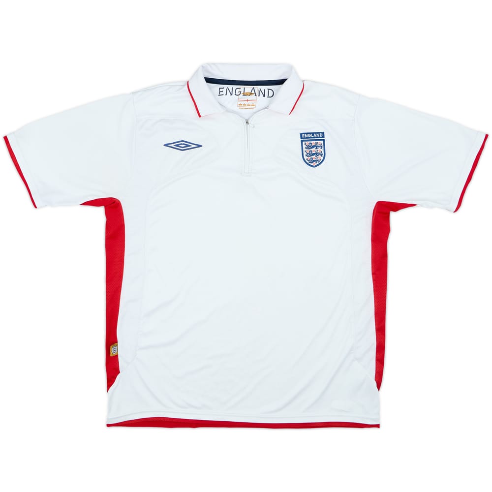 2007-09 England Umbro 1/4 Zip Polo Shirt - 6/10 - (L)