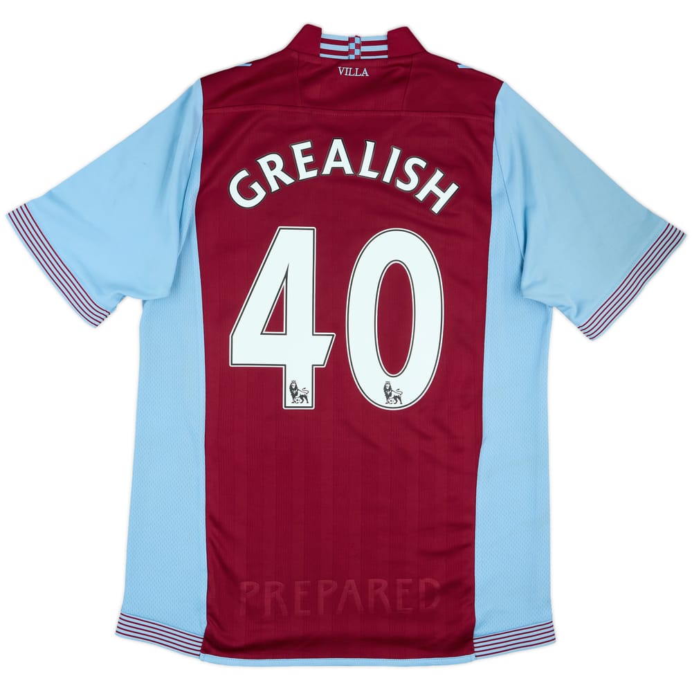 2013-14 Aston Villa Home Shirt Grealish #40 - 6/10 - (L)