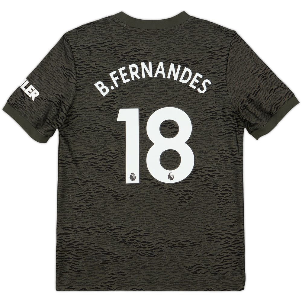 2020-21 Manchester United Away Shirt B.Fernandes #18 - 10/10 - (M.Boys)