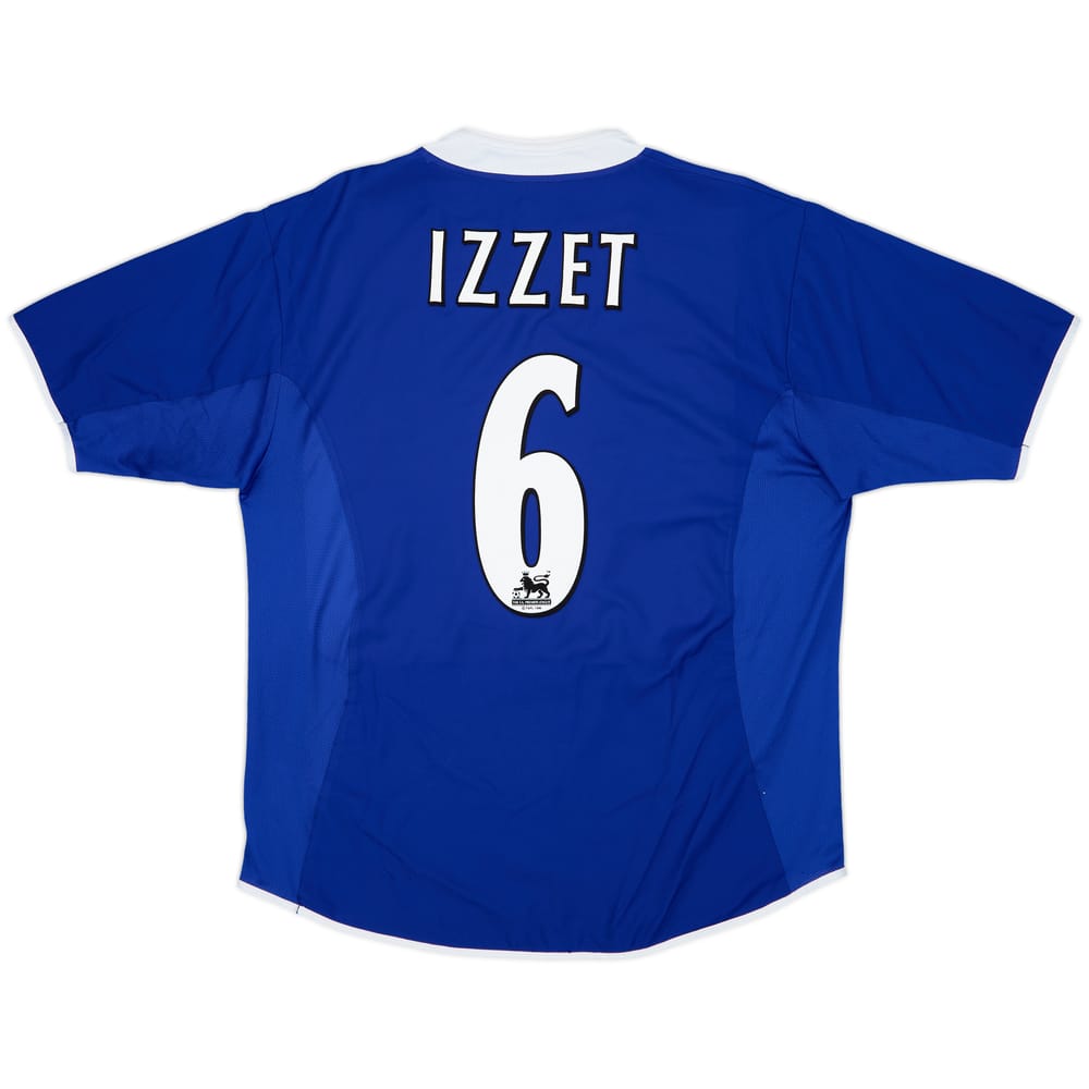 2003-04 Leicester Home Shirt Izzet #6 - 8/10 - (L)