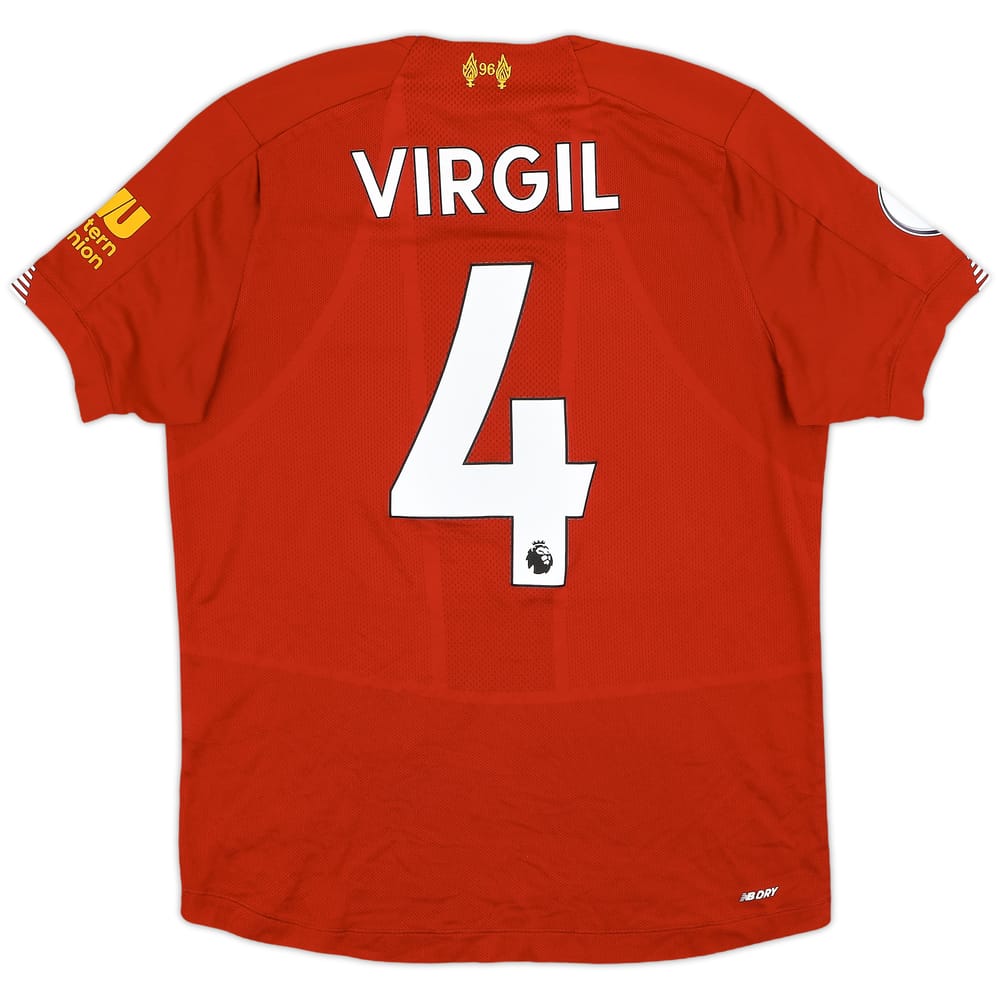 2019-20 Liverpool Home Shirt Virgil #4 - 8/10 - (XL.Boys)