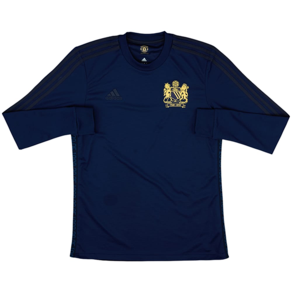 2018-19 Manchester United adidas Retro '1968' L/S Shirt - 8/10 - (M)