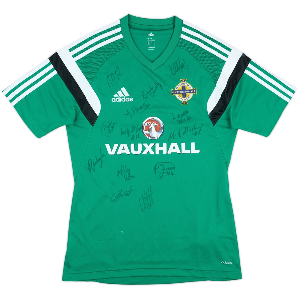  2013-15 Northern Ireland Squad Signed adizero Training Shirt - 6/10 - (S)
