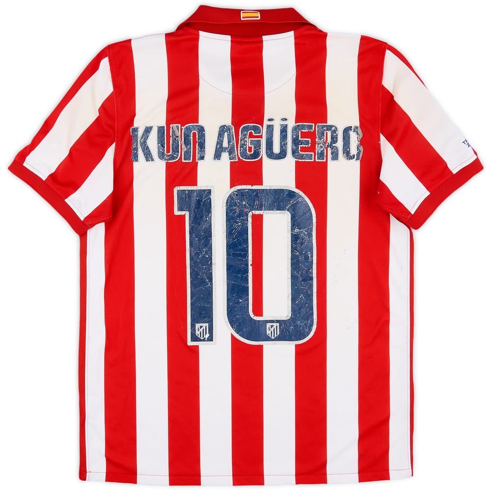 2009-10 Atletico Madrid Home Shirt Kun Aguero #10 - 5/10 - (M)