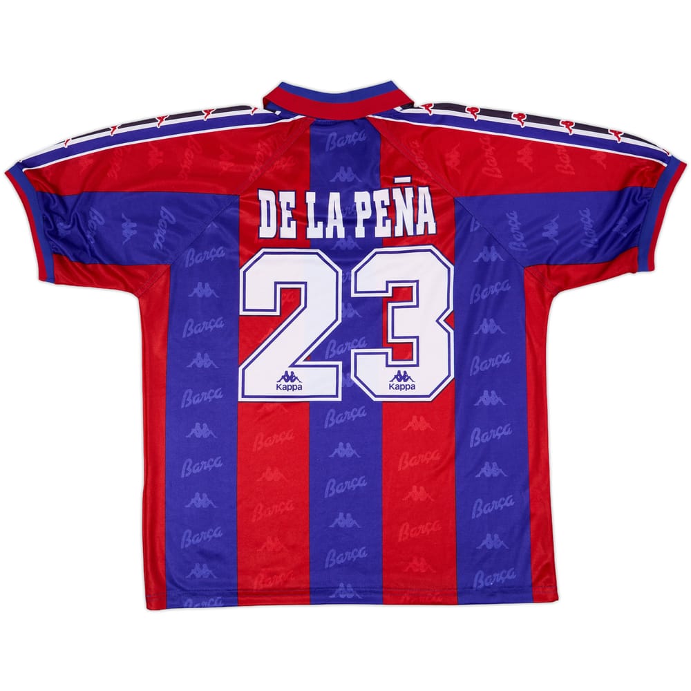 1995-97 Barcelona Home Shirt De La Pena #23 (XL)