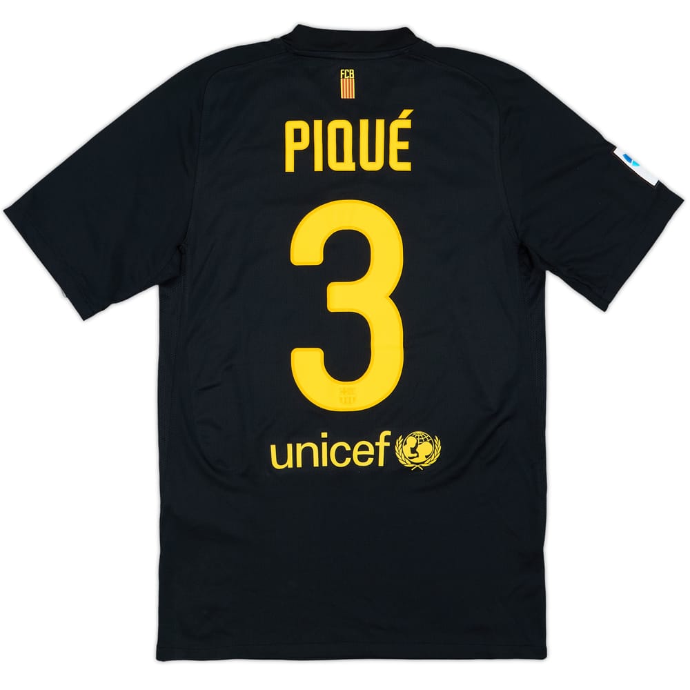 2011-12 Barcelona Away Shirt Pique #3 (S)