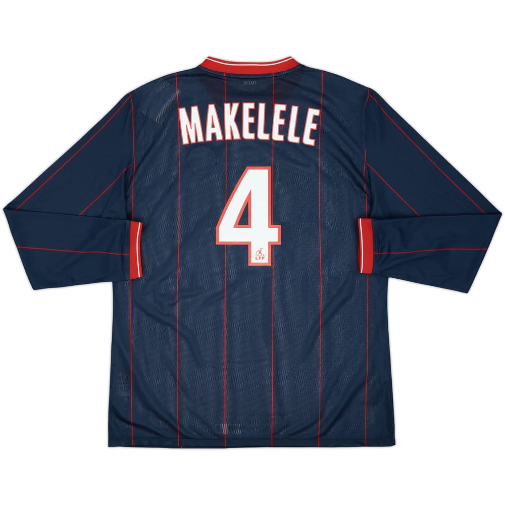 2009-10 Paris Saint-Germain Player Issue Home L/S Shirt Makelele #4 (XL)