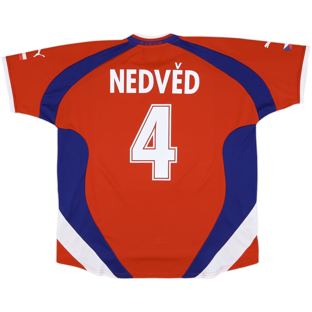 2000-02 Czech Republic Home Shirt Nedved #4 - 10/10 - (XL)