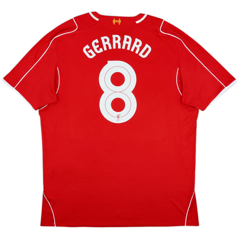 2014-15 Liverpool Home Shirt Gerrard #8 - 6/10 - (3XL)