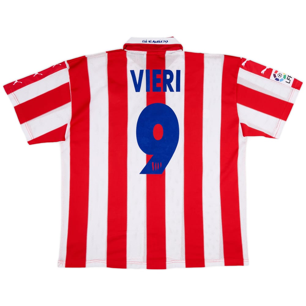 1997-98 Atletico Madrid Home Shirt Vieri #9 - 4/10 - (XL)