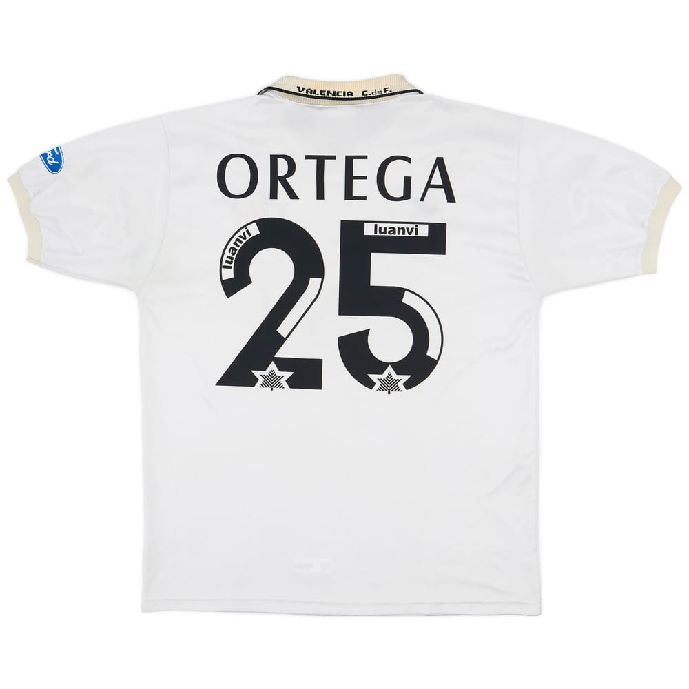 1996-97 Valencia Home Shirt Ortega #25 - 6/10 - (XL)