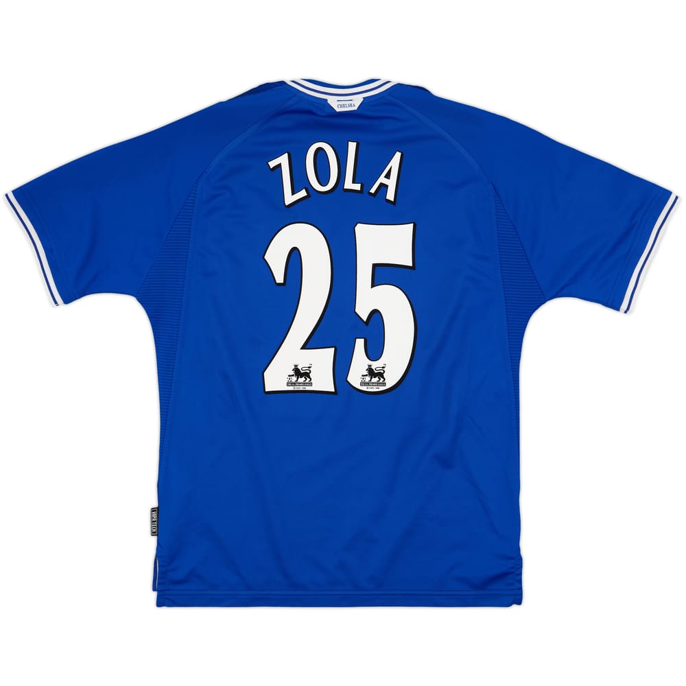1999-01 Chelsea Home Shirt Zola #25 - 8/10 - (L)