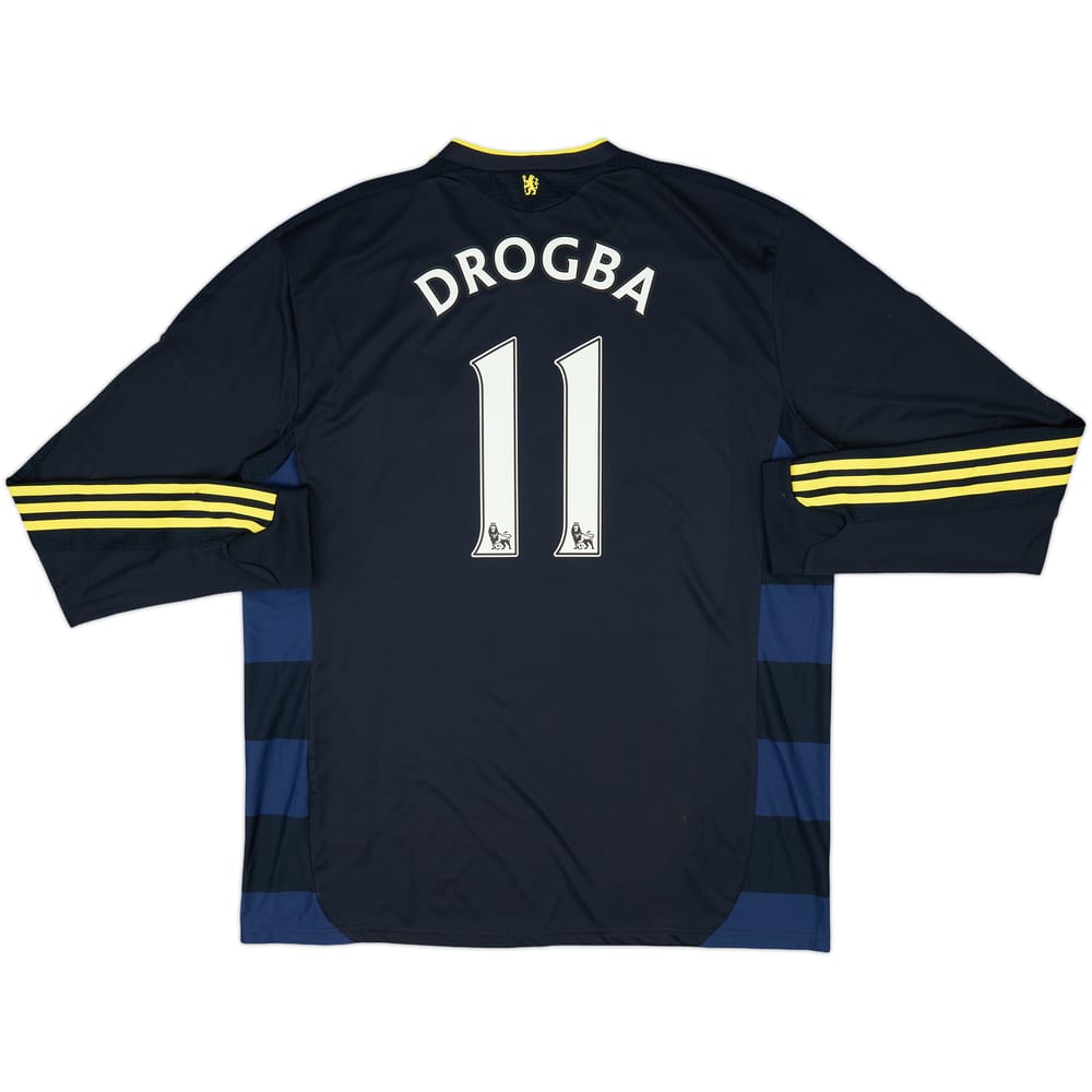 2009-10 Chelsea Player Issue Away L/S Shirt Drogba #11 (XXL)