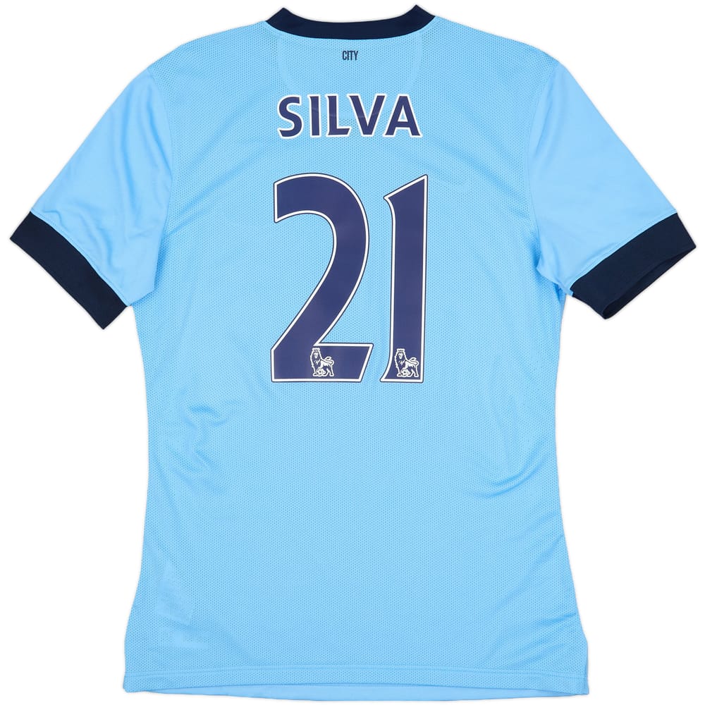 2014-15 Manchester City Authentic Home Shirt Silva #21 (M)