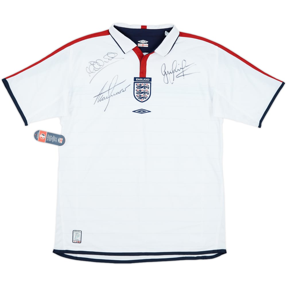 2003-05 England Signed Home Shirt (L)
