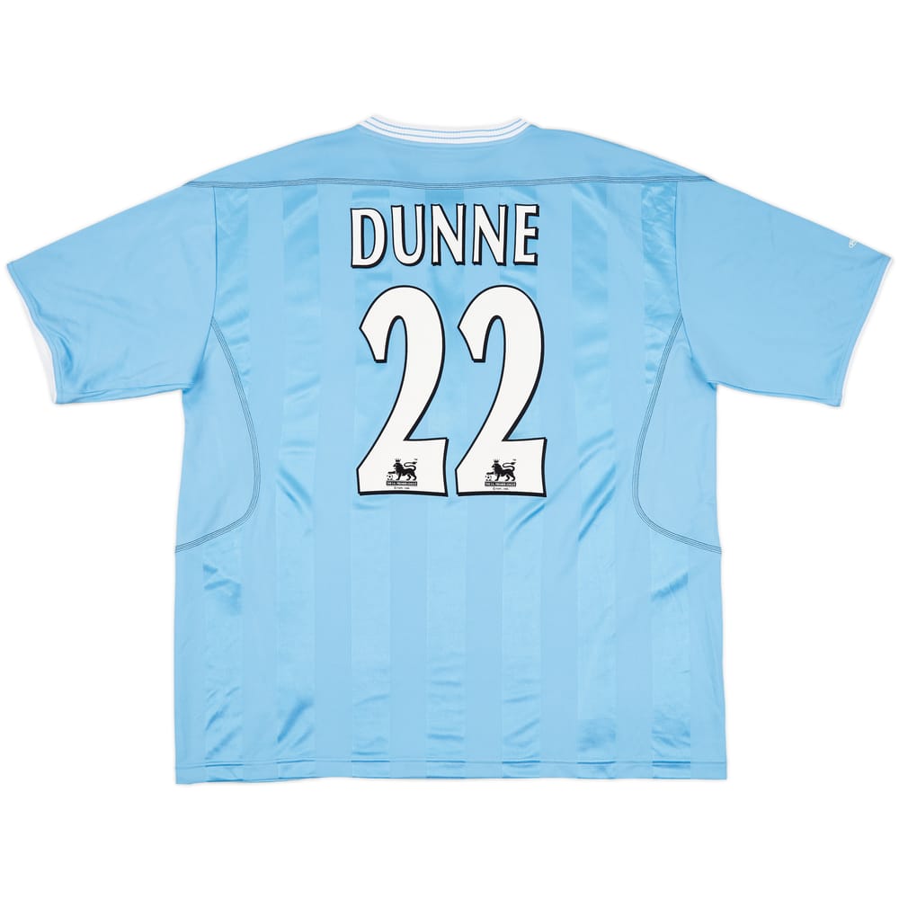2003-04 Manchester City Home Shirt Dunne #22 (XL)