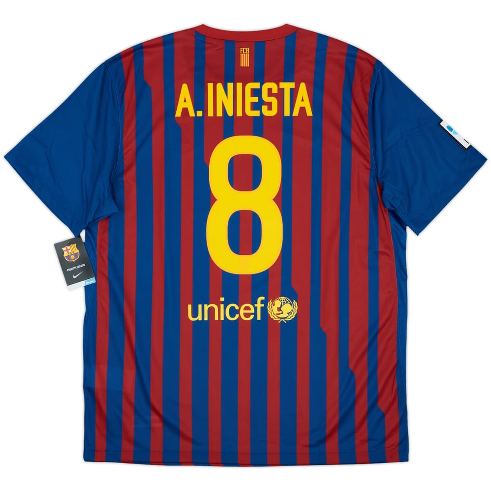 2011-12 Barcelona Home Shirt A.Iniesta #8 (XL)