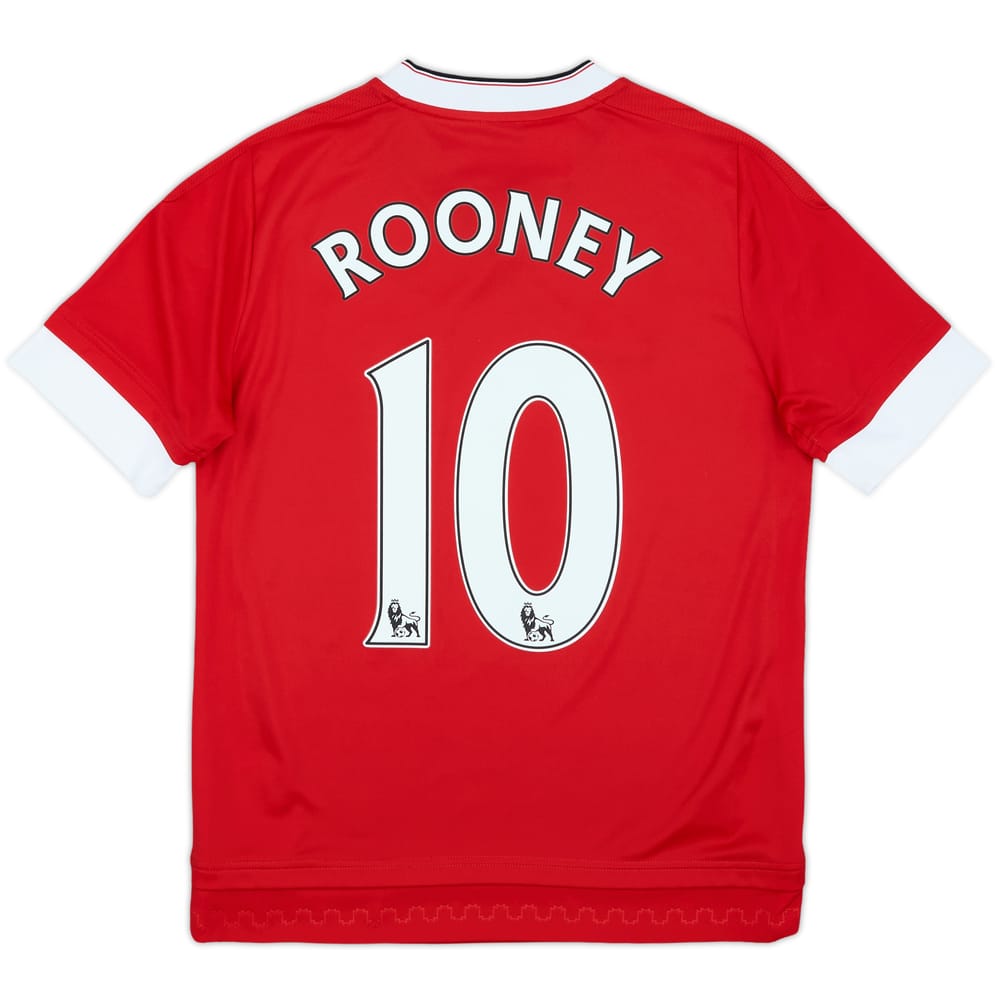 2015-16 Manchester United Home Shirt Rooney #10 - 9/10 - (L.Boys)