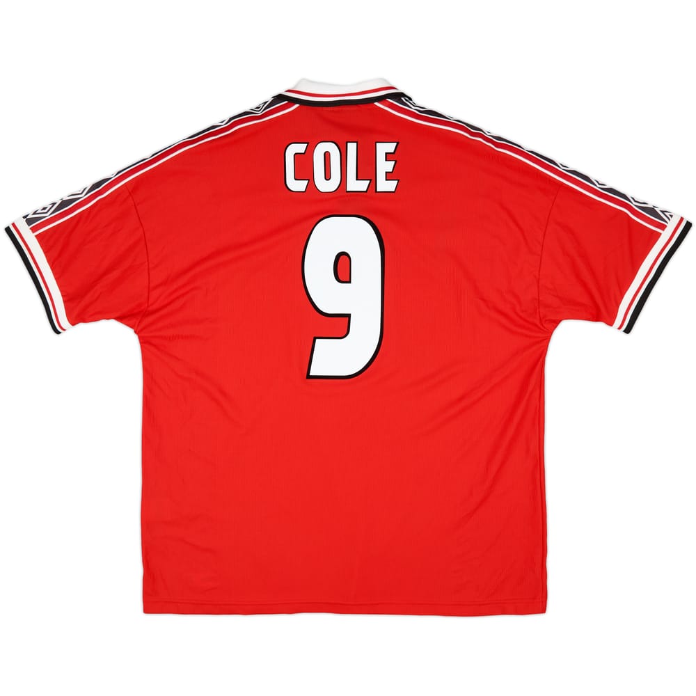1998-00 Manchester United Home Shirt Cole #9 (XXL)