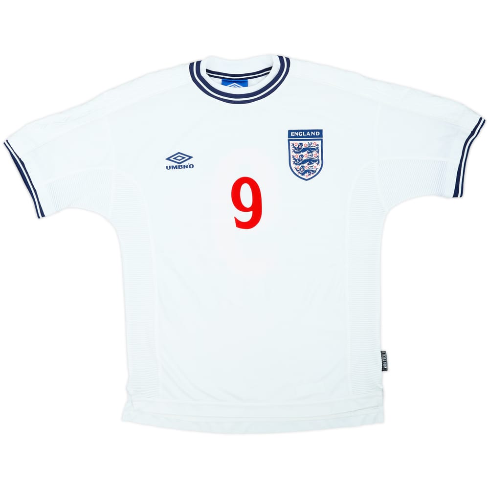 1999-01 England Home Shirt #9 - 6/10 - (M)