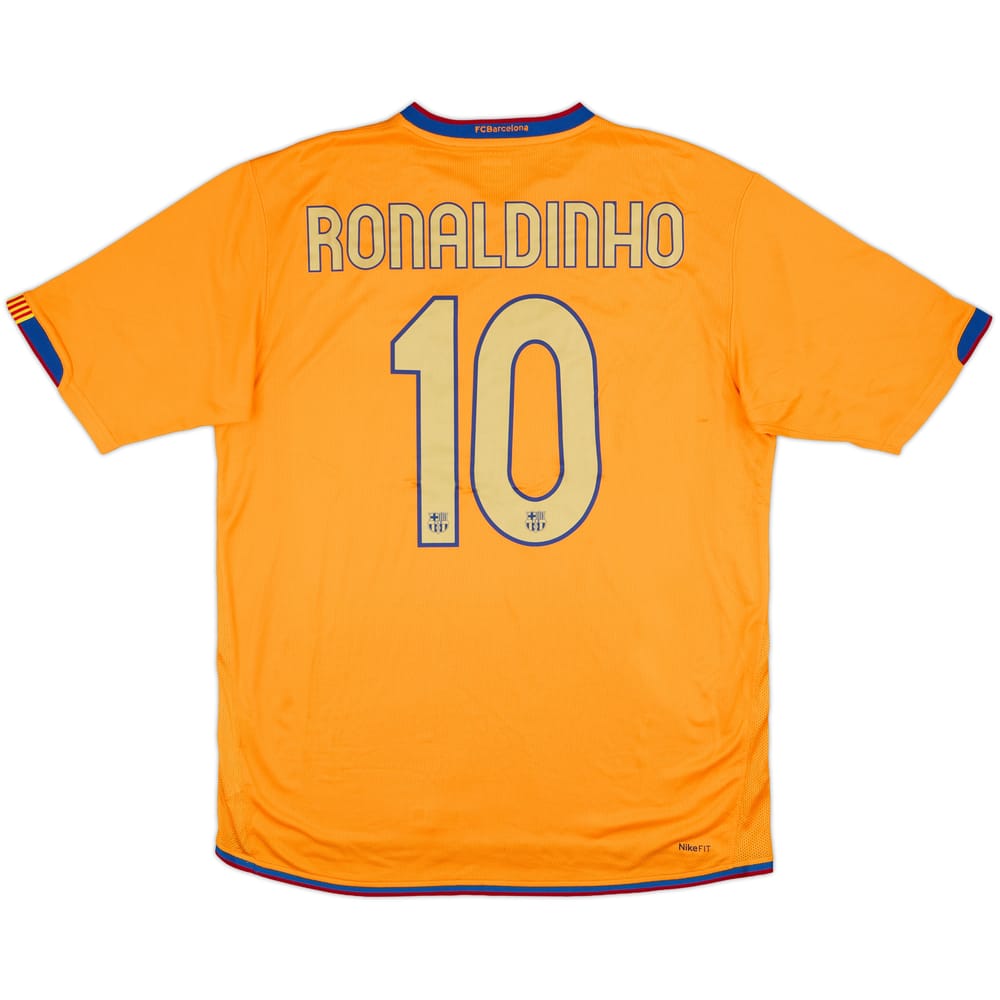 2006-08 Barcelona Away Shirt Ronaldinho #10 - 9/10 - (L)