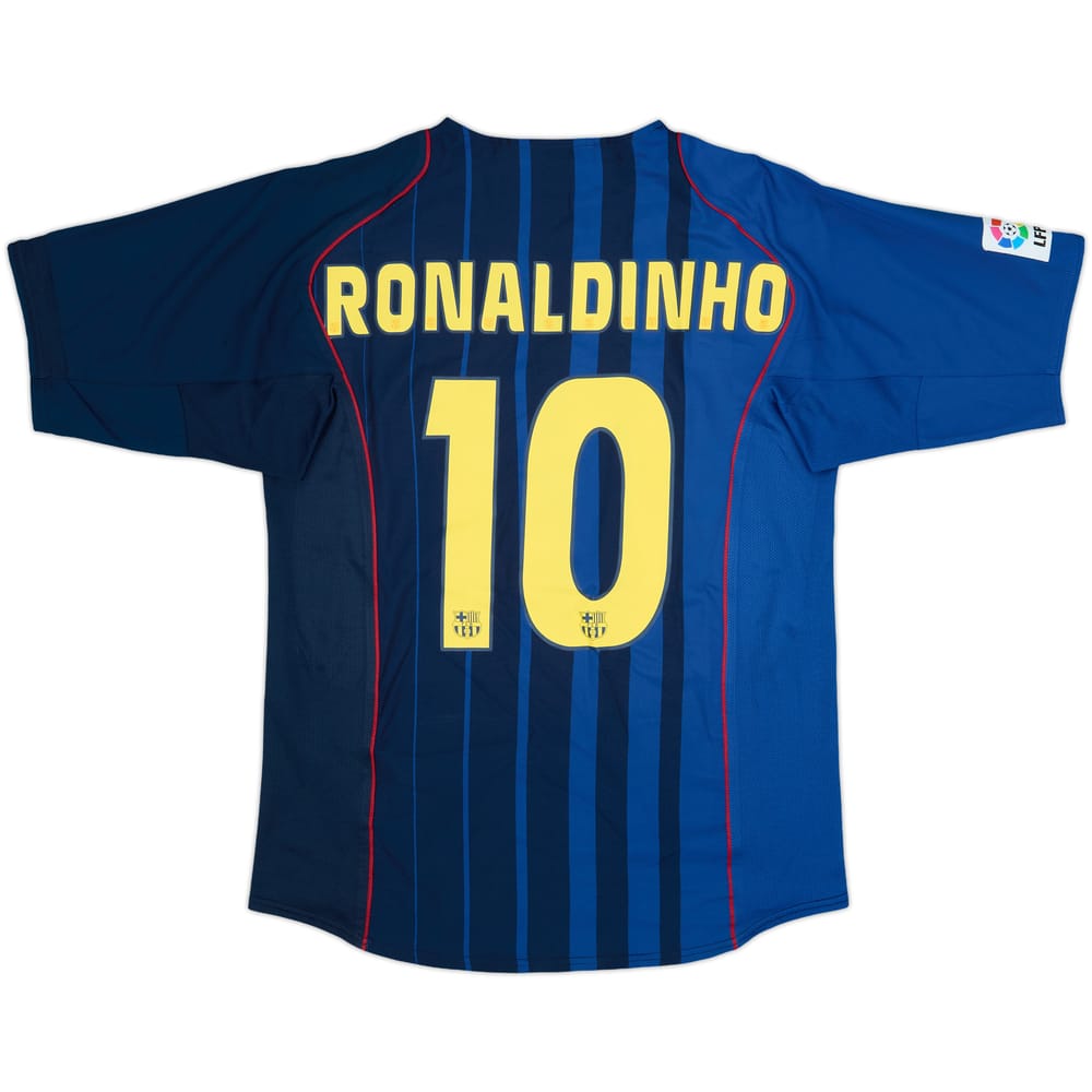 2004-05 Barcelona Away Shirt Ronaldinho #10 - 8/10 - (L)