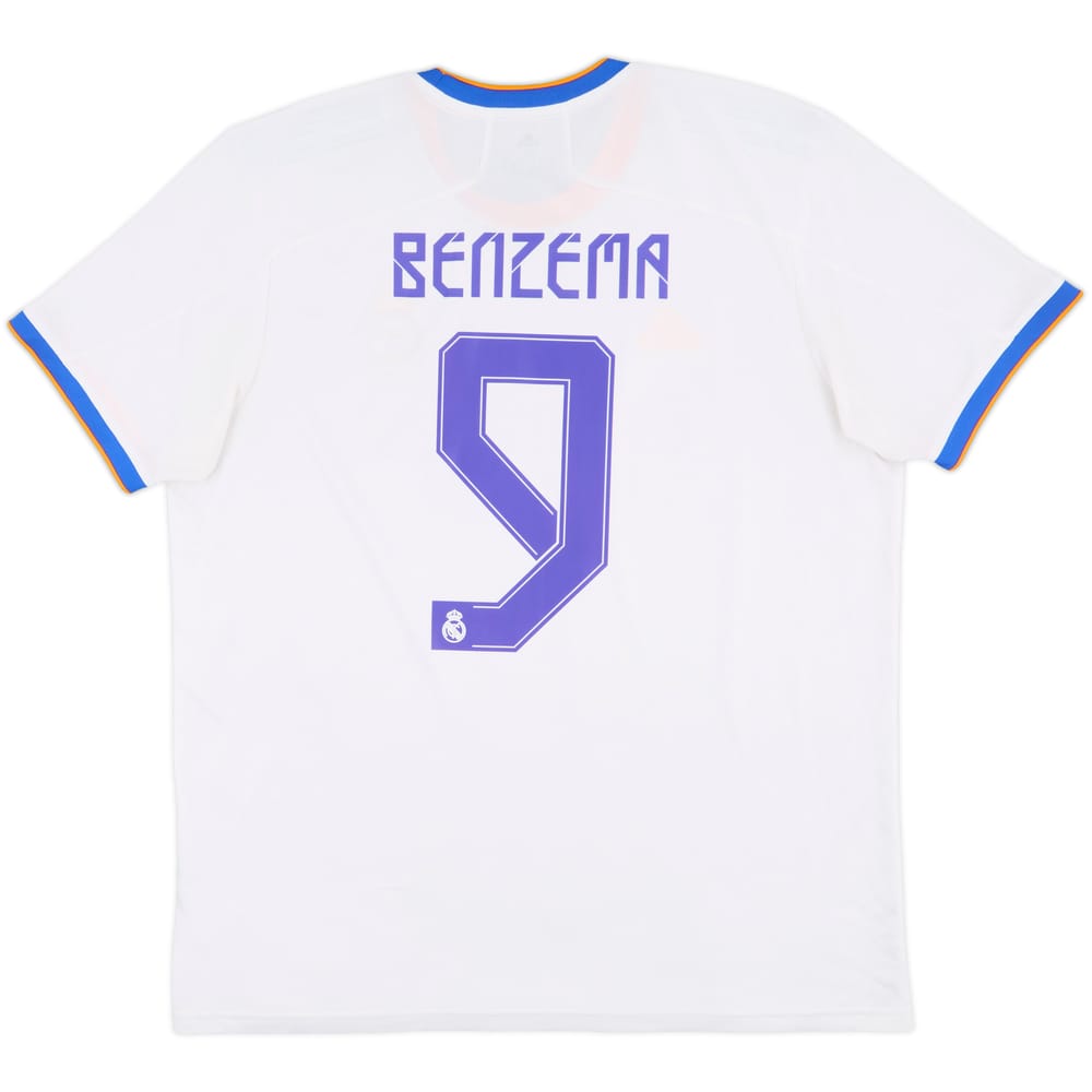 2021-22 Real Madrid Home Shirt Benzema #9 - 6/10 - (XL)
