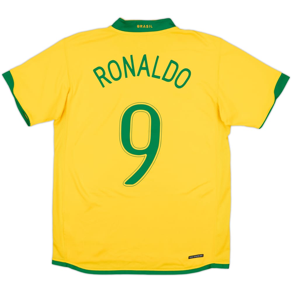 2006-08 Brazil Home Shirt Ronaldo #9 - 8/10 - (S)