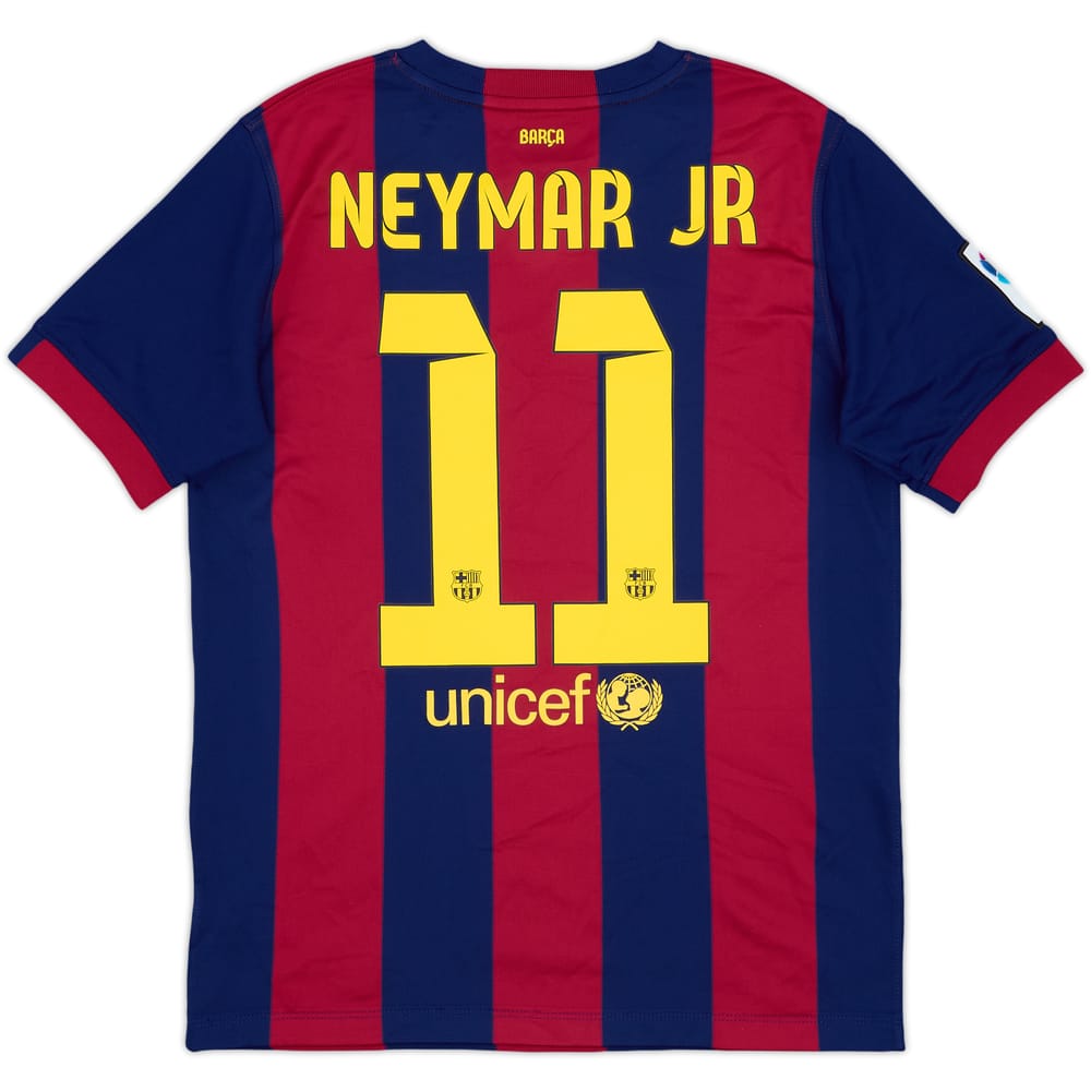 2014-15 Barcelona Home Shirt Neymar Jr #11 - 9/10 - (XL.Boys)