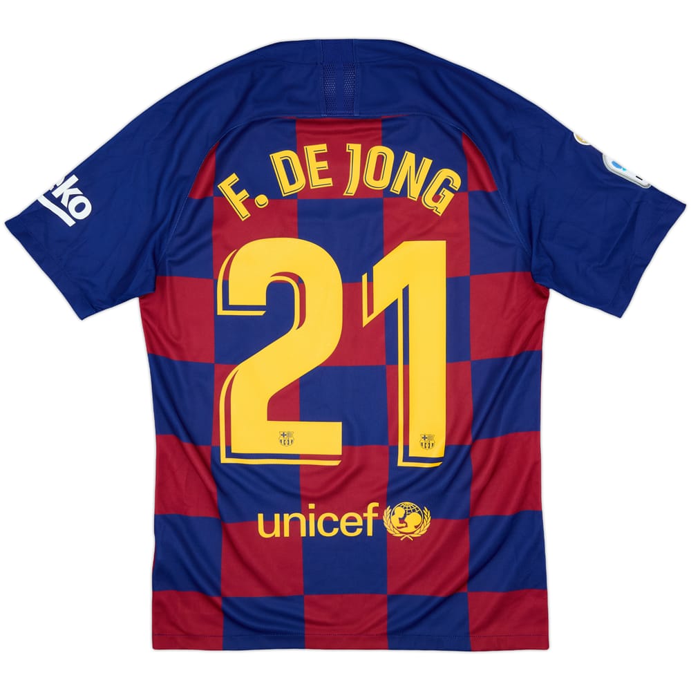 2019-20 Barcelona Home Shirt F.De Jong #21 - 9/10 - (S)