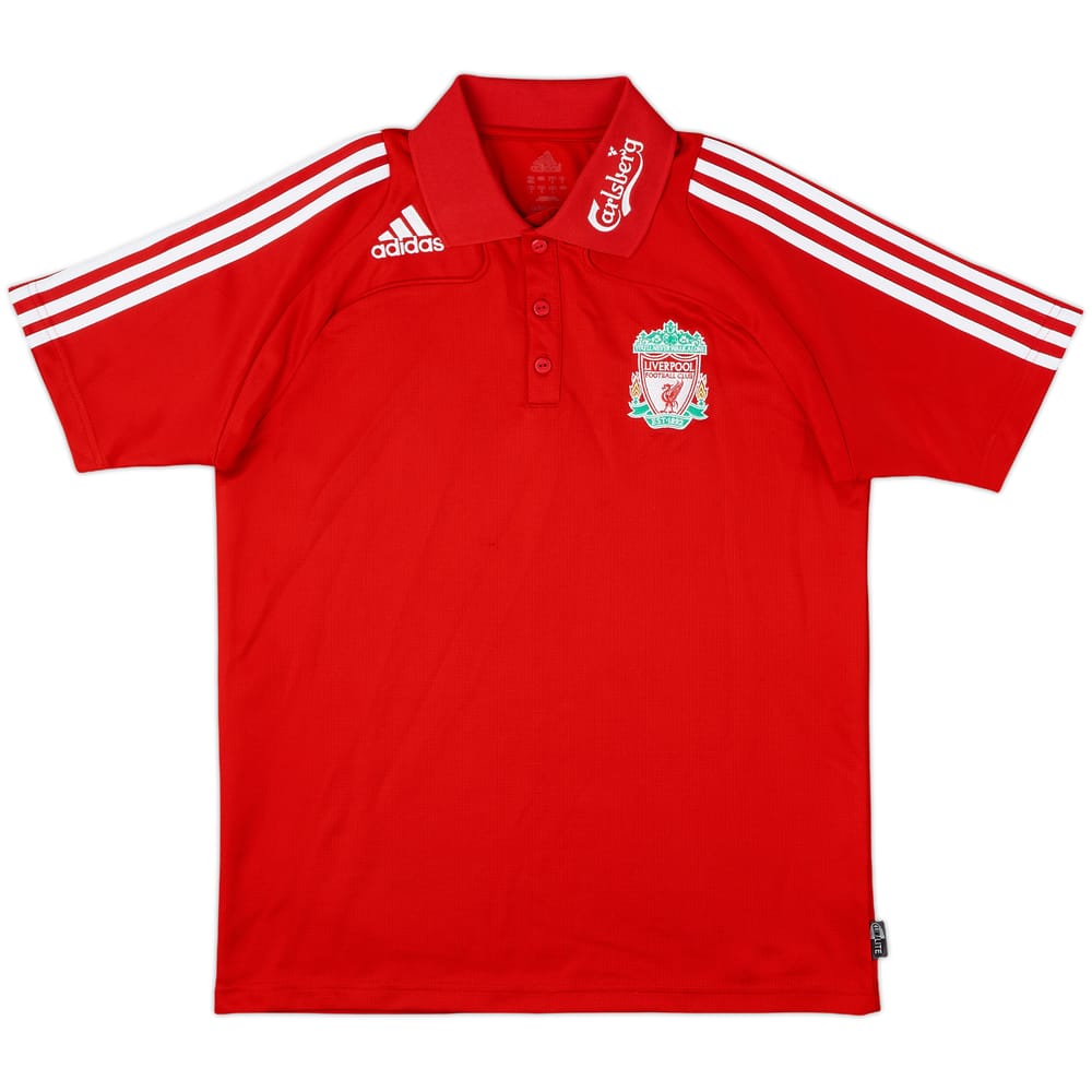2008-09 Liverpool adidas Polo Shirt - 8/10 - (S)