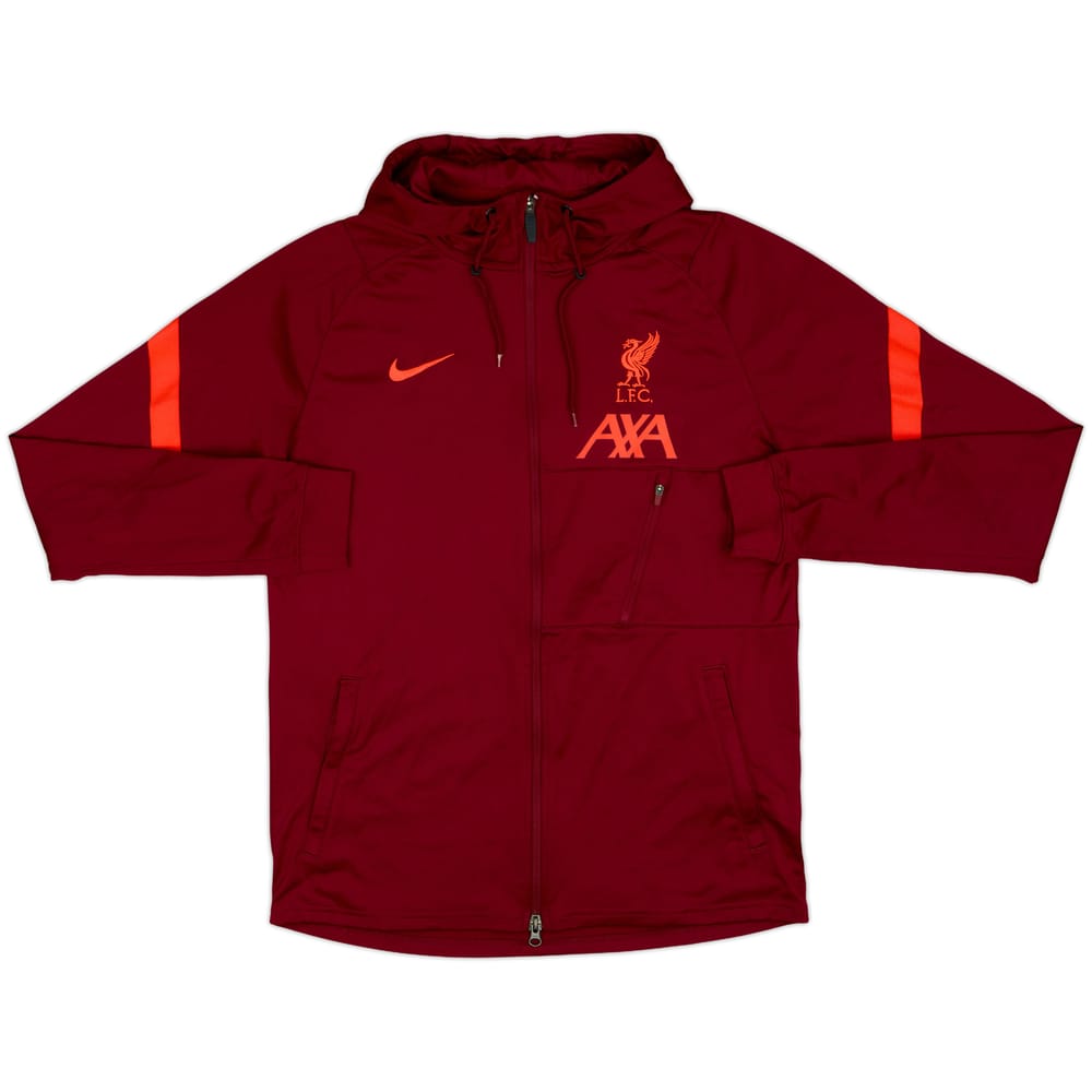 2021-22 Liverpool Nike Hooded Track Jacket - 9/10 - (M)