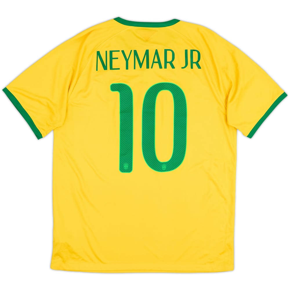 2014-15 Brazil Home Shirt Neymar Jr #10 - 8/10 - (M)