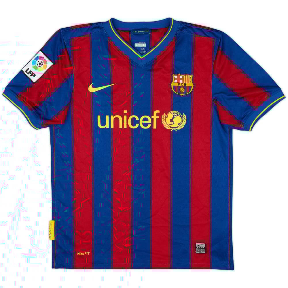 2009-10 Barcelona Home Shirt - 7/10 - (L.Boys)