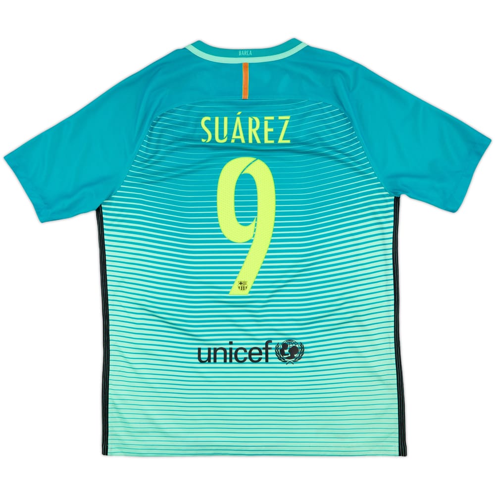 2016-17 Barcelona Third Shirt Suarez #9 - 7/10 - (L)