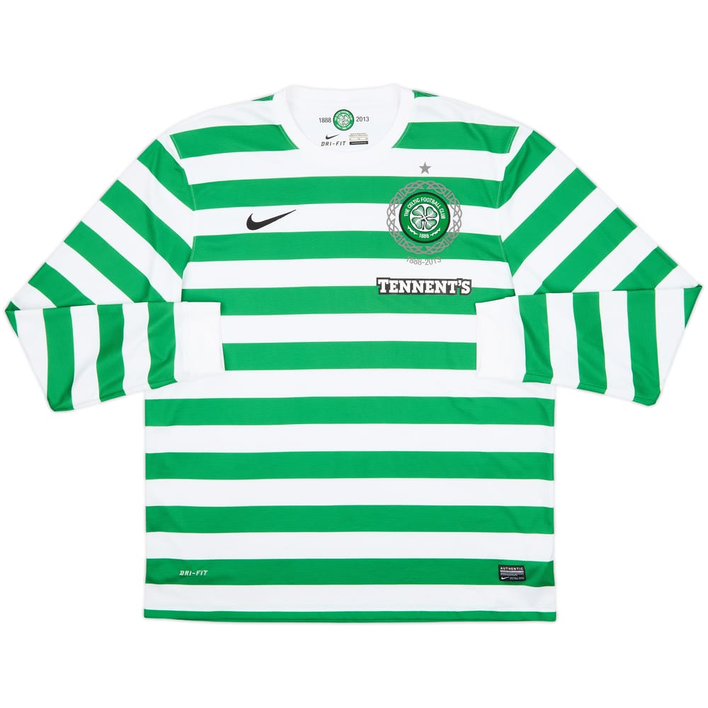 2012-13 Celtic '125th Anniversary' Home L/S Shirt - 10/10 - (XL)