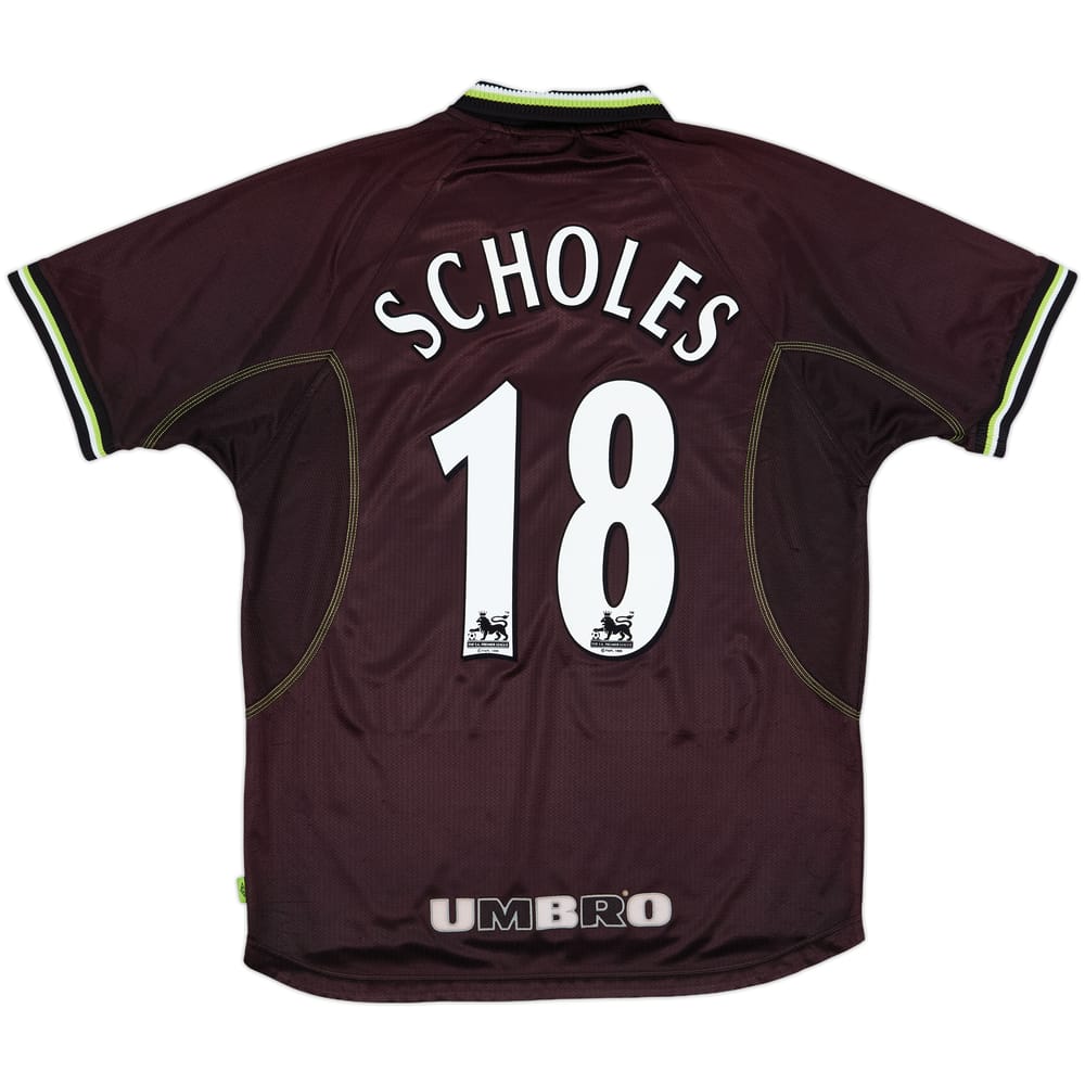 1998-99 Manchester United Third Shirt Scholes #18 - 5/10 - (XL)
