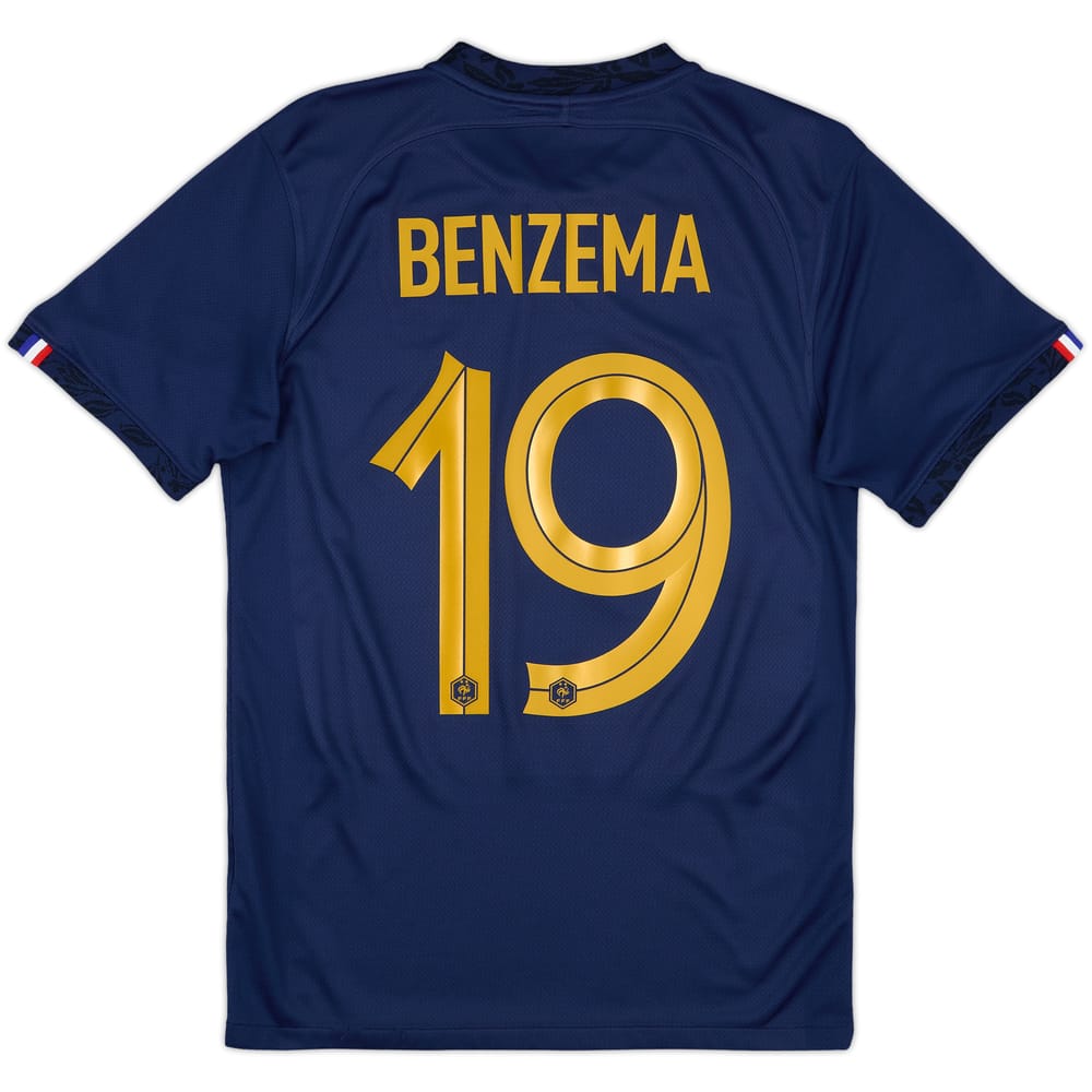 2022-23 France Home Shirt Benzema #19 - 10/10 - (S)