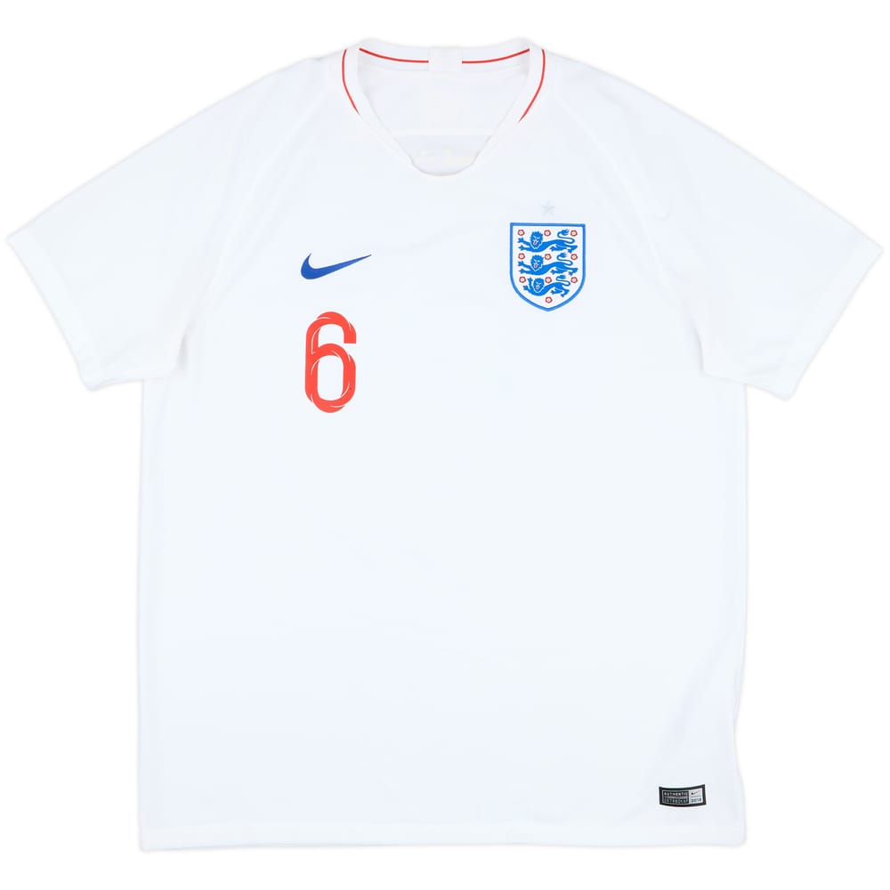 2018-19 England Home Shirt #6 - 9/10 - (XL)