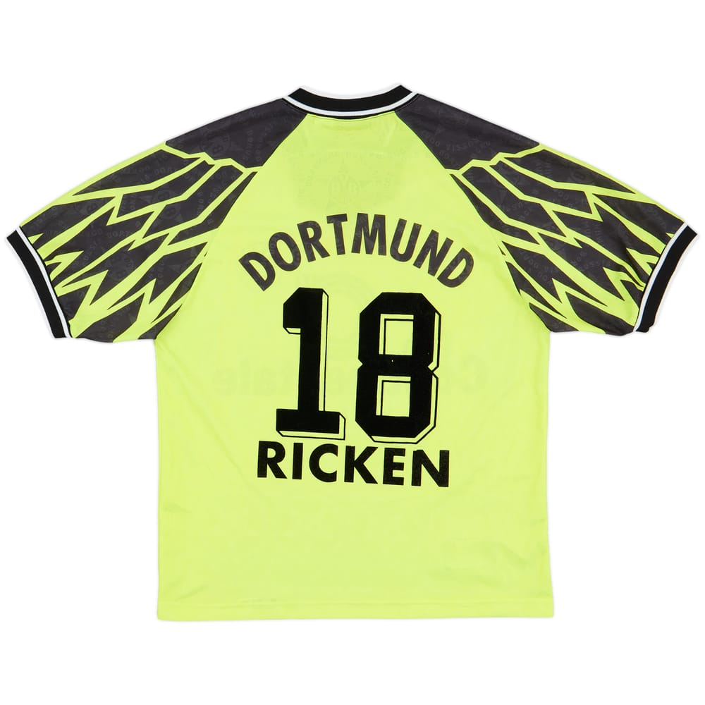 1994-95 Borussia Dortmund Home Shirt Ricken #18 - 8/10 - (S)
