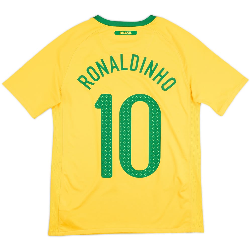 2010-11 Brazil Home Shirt Ronaldinho #10 - 8/10 - (XL.Boys)