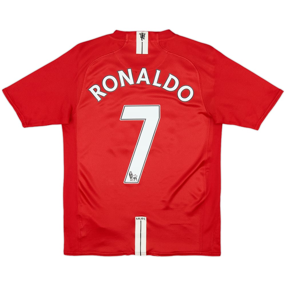 2007-09 Manchester United Home Shirt Ronaldo #7 - 6/10 - (XL.Boys)