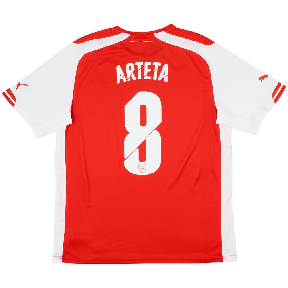 2014-15 Arsenal Home Shirt Arteta #8 - 6/10 - (XL)